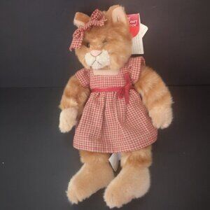 NWT Vintage Russ Berrie Retired "Kittra" the Kitty Cat Handmade Plush Toy 10"